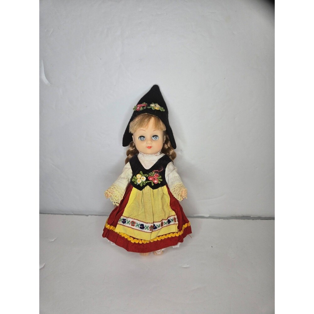 Ginny Doll Vogue Dolls Dolls of All Nations Blonde Hair Sleep Eyes Damaged Dress